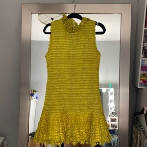 ASOS Yellow Crotcheted Dress Sz 10